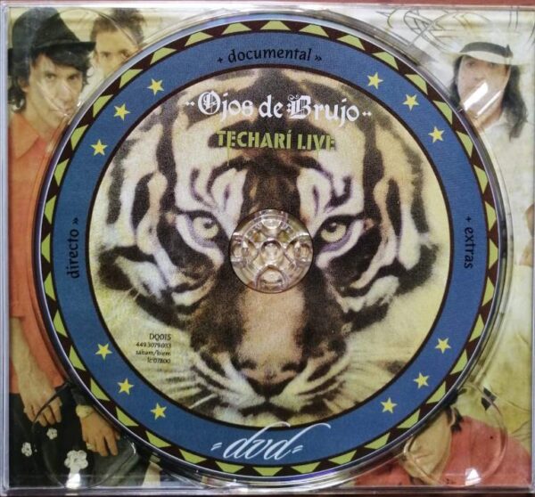 OJOS DE BRUJO TECHARI LIVE - CD + DVD English Album Audio Cd - Image 3