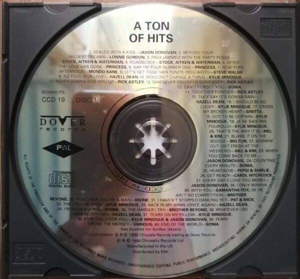 THE BEST OF STOCK AITKEN WATERMAN A TON OF HITS - English 2CD Pack Album Audio Cd - Image 2