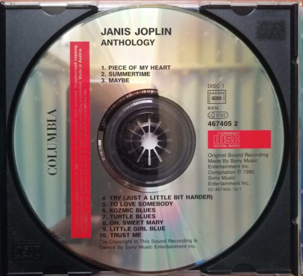 JANIS JOPLIN ANTHOLOGY - English 2CD Pack Album Audio Cd - Image 3