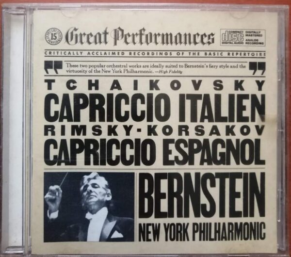 TCHAIKOVSKY - CAPRICCIO ITALIEN - BERNSTEIN - Imported English Symphony Album Audio Cd