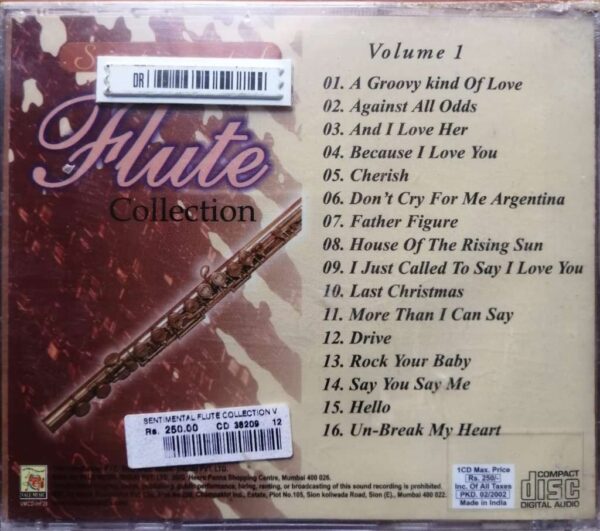 FLUTE COLLECTION VOLUME 1 - Instrumental Album Audio Cd (FACTORY SEALED PACK) - Image 2