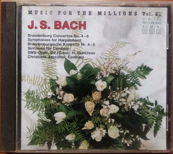MUSIC FOR THE MILLIONS VOL. 21 J.S BACH - Imported Symphonies Album Audio Cd