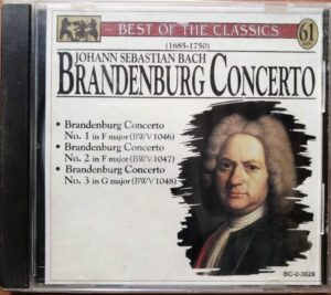 BEST OF THE CLASSICS JOHANN SEBASTIAN BACH BRANDENBURG CONCERTO - Imported Symphony Album Audio Cd