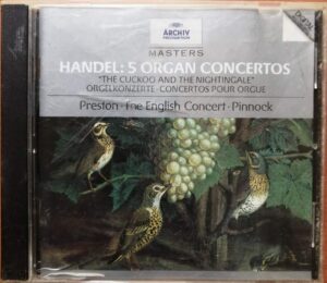 HANDEL : 5 ORGAN CONCERTOS PRESTON THE ENGLISH CONCERT PINNOCK - Imported Symphony Album Audio Cd