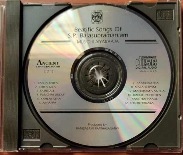BEATIFIC SONGS OF S.P. BALASUBRAMANIAM - Ilaiyaraaja Imported Oriental Audio Cd (USA EDITION) - Image 2