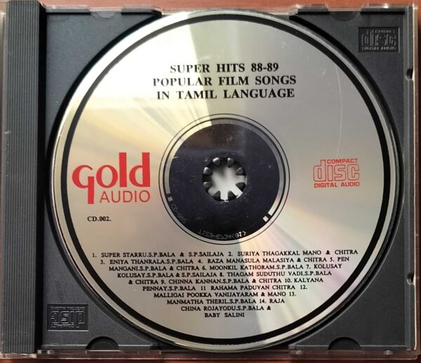 SUPER HITS 88-89 POPULAR FILM SONGS IN TAMIL LANGUAGE - Imported Tamil Film Audio Cd - Image 2
