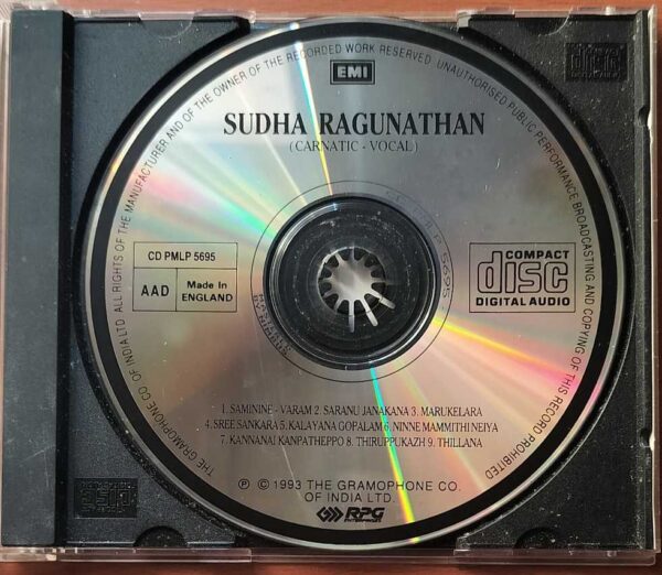 SUDHA RAGUNATHAN CARNATIC VOCAL - Imported Carnatic Audio Cd - Image 2