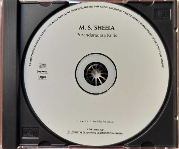 PURANDARADASA KRITIS - S. Sheela Classical Audio Cd - Image 2