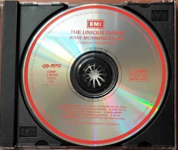 THE UNIQUE DAWN RARE MORNING RAGAS - Imported Classical Instrumental Audio Cd - Image 2