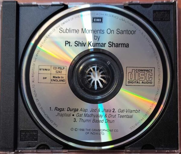 SUBLIME MOMENTS ON SANTOOR BY PT. SHIV KUMAR SHARMA - Imported Instrumental Audio Cd - Image 2