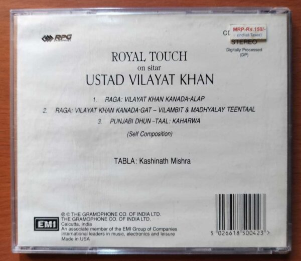 ROYAL TOUCH ON STAR USTAD VILAYAT KHAN - Imported Classical Audio Cd - Image 3