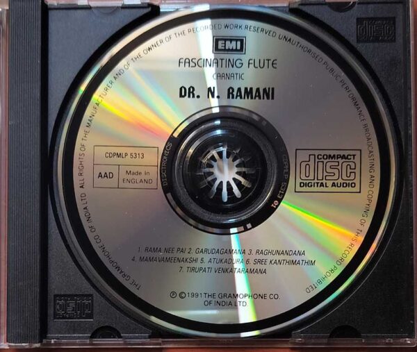 FASCINATING FLUTE - DR. N. Ramani Carnatic Audio Cd - Image 2