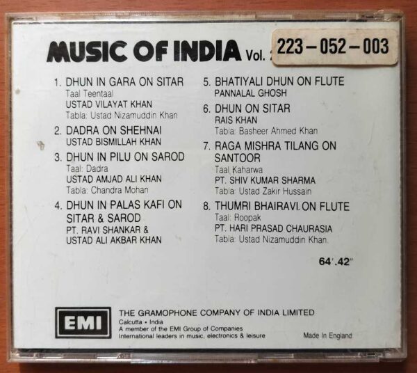 MUSIC OF INDIA VOL 2 - Imported Instrumental Audio Cd - Image 3
