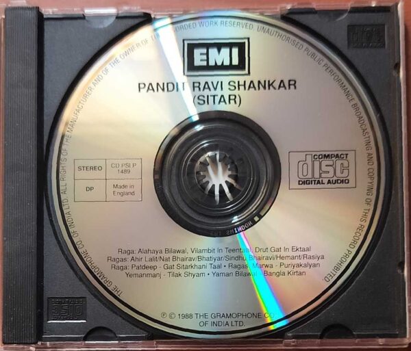 PANDIT RAVI SHANKAR (SITAR) - Indian Instrumental Audio Cd - Image 2