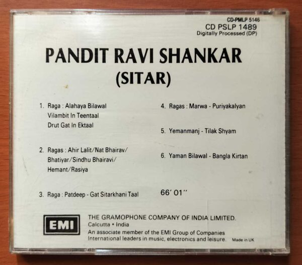 PANDIT RAVI SHANKAR (SITAR) - Indian Instrumental Audio Cd - Image 3
