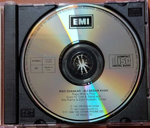 RAVI SHANKAR ALI AKBAR KHAN - Indian Instrumental Audio Cd - Image 2