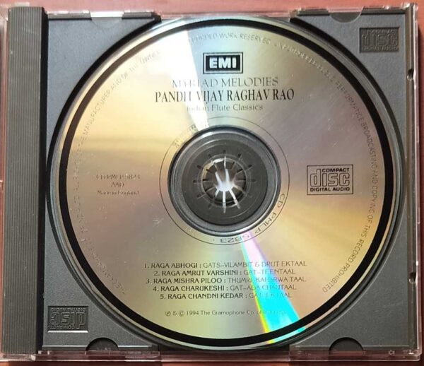 MYRIAD MELODIES PANDIT VIJAY RAGHAV RAO - Indian Flute Classical Audio Cd - Image 2