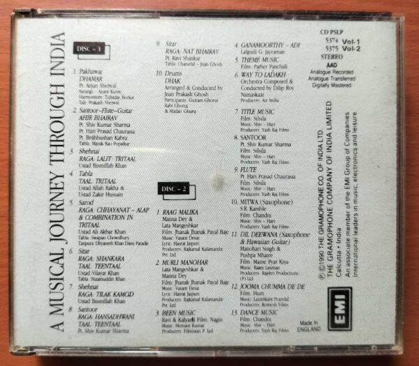 A MUSICAL JOURNEY THROUGH INDIA - Imported Instrumental 2CD Pack Audio Cd - Image 4