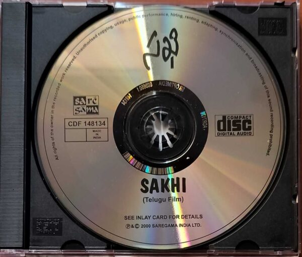 SAKHI - A.R. Rahman Telugu Audio Cd - Image 2