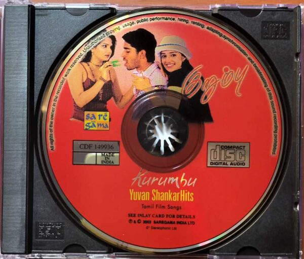 KURUMBU / YUVAN SHANKAR HITS - Yuvan Shankar Raja Tamil Audio Cd - Image 2