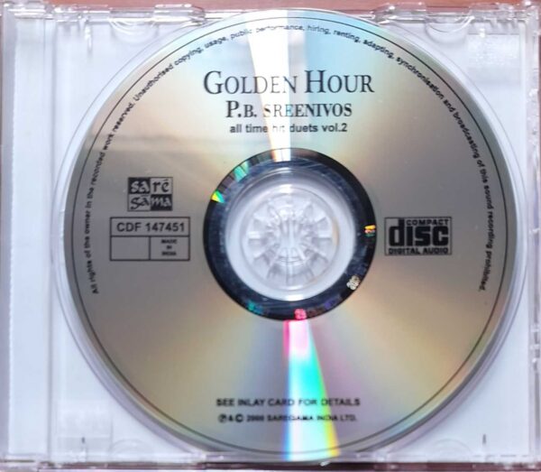 GOLDEN HOUR ALL TIME HIT DUETS VOL .2 - Tamil Old Collection Audio Cd - Image 2
