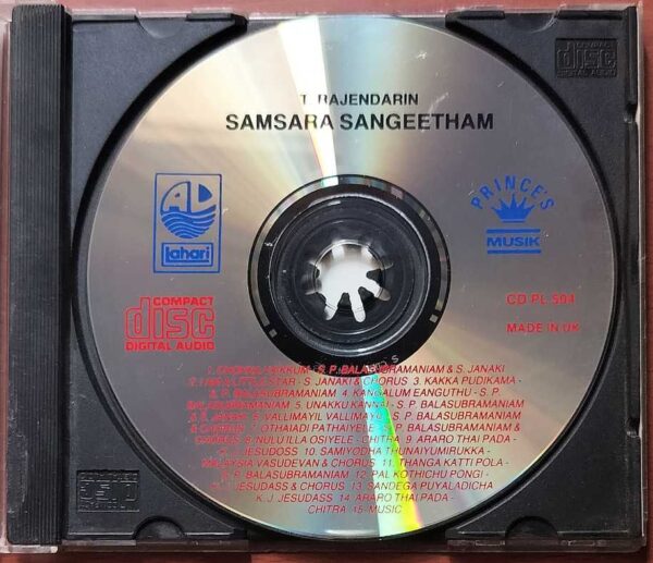 SAM SAARA SANGEETHAM - T. Rajendar Imported Tamil Audio Cd - Image 2