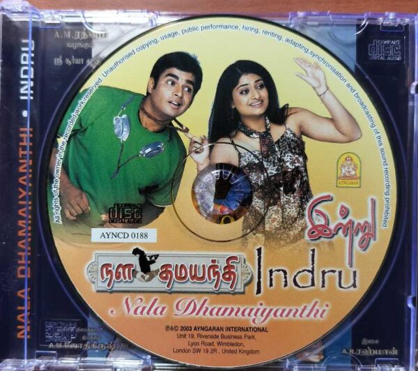 NALA DHAMAIYANTHI / INDRU - Ramesh Vinayagam & Deva Tamil Audio Cd - Image 2