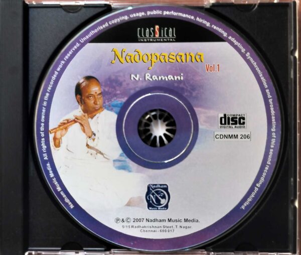 NADOPASANA VOL 1 - N. Ramani Flute Audio Cd - Image 2