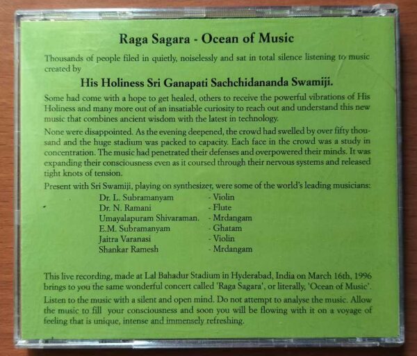 RAGA SAGARA LIVE CONCERT IN HYDERABAD - Sri Ganapati Sachchidananda Swamiji Classical Audio Cd - Image 3