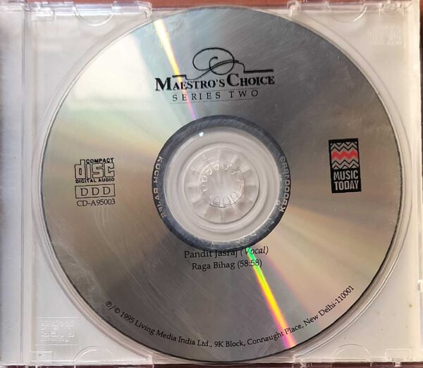MAESTRO'S CHOICE VOCAL - Pandit Jasraj Hindustani Vocal Audio Cd - Image 2
