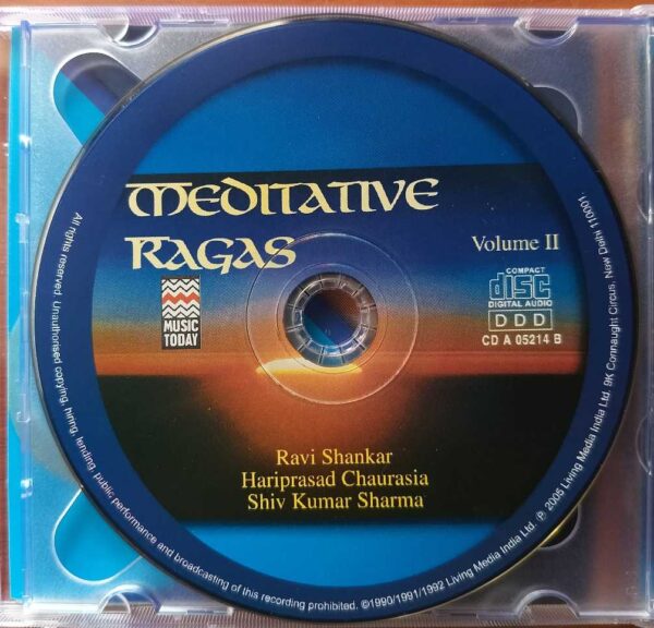 MEDITATIVE RAGAS VOL. 1 & 2  - Ravi Shankar & Amjad Ali Khan & Hariprasad Chaurasia Meditation 2CD Pack Audio Cd - Image 3