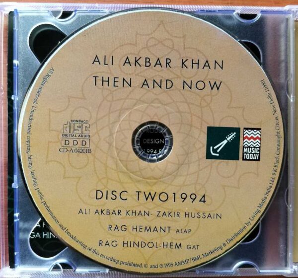 ALI AKBAR KHAN THEN AND NOW - Chatur Lal & Zakir Hussain Instrumental 2CD Pack Audio Cd - Image 3