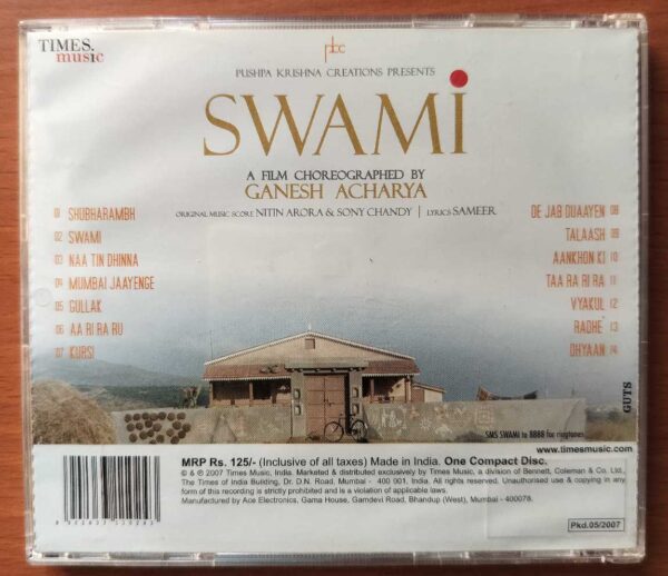 SWAMI - Ganesh Acharya Audio Cd - Image 3