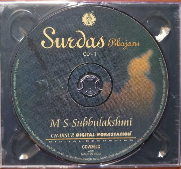 SURDAS BHAJANS - M.S. Subbulakshmi Devotional 2CD Pack Audio Cd - Image 2