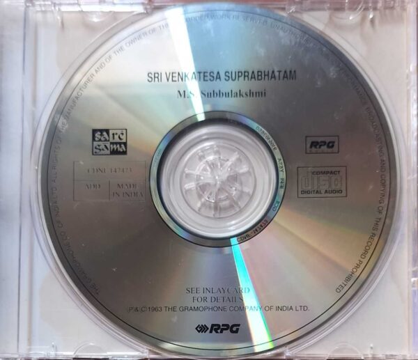 SRI VENKATESA SUUPRABHATHAM - M.S. Subbulakshmi Audio Cd - Image 2