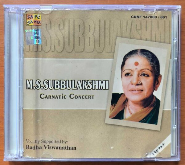 M.S. SUBBULAKSHMI CARNATIC CONCERT - Indian Classical Carnatic Vocal 2CD Pack Audio Cd