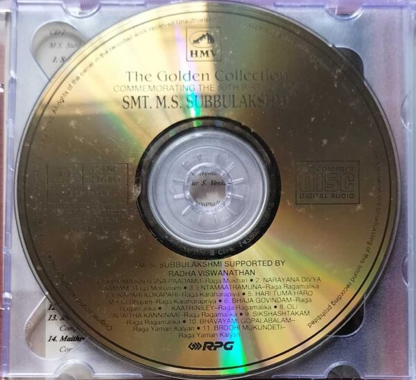 THE GOLDEN COLLECTION M.S. SUBBULAKSHMI - Carnatic Vocal 2CD Pack Audio Cd - Image 3