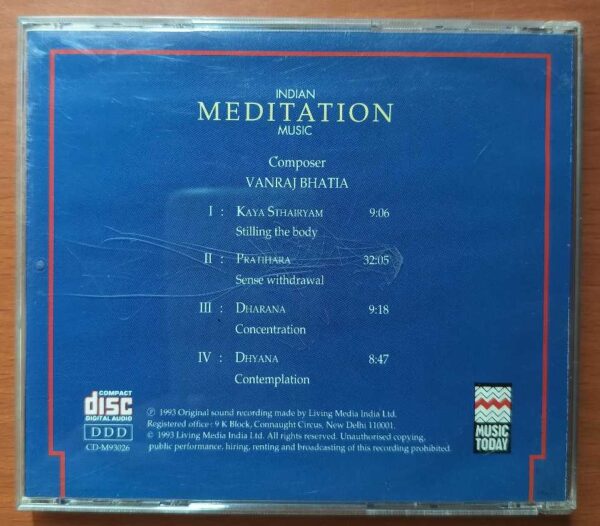 INDIAN MEDITATION MUSIC - Vanraj Bhatia Audio Cd - Image 3