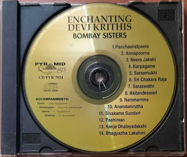 ENCHANTING DEVI KRITHIS - Bombay Sisters Classical Vocal Audio Cd - Image 2