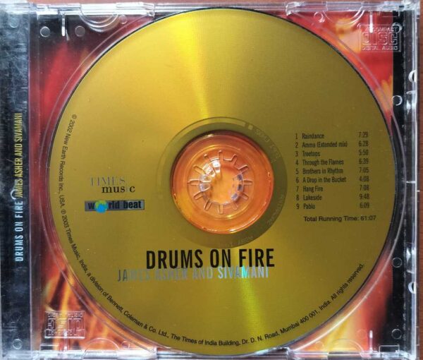 DRUMS ON FIRE - James Asher And Sivmani Instrumental Audio Cd - Image 2