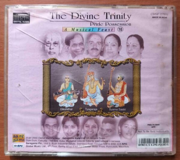 THE DIVINE TRINITY - Indian Carnatic Vocal Audio Cd - Image 3