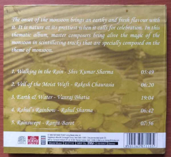 MONSOON MAGIC - Shiv Kumar Sharma & Vanraj Bhatia Instrumental Audio CD - Image 3