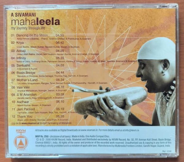MAHALEELA MY JOURNEY THROUGH LIFE - A Sivamani Instrumental Audio Cd - Image 3
