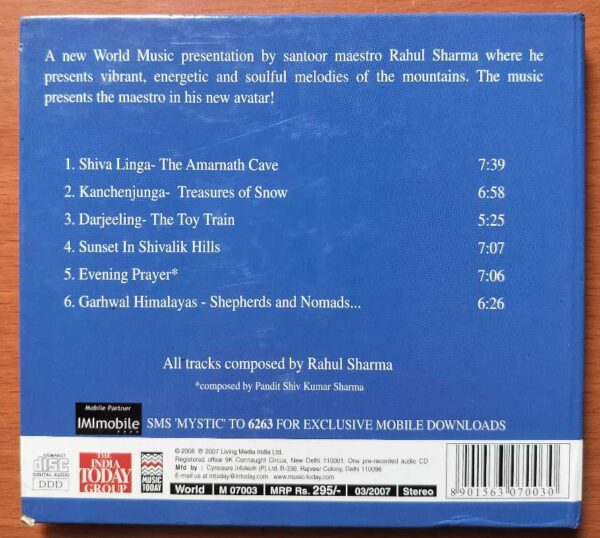MOUNTAIN TRAIL - Rahul Sharma Instrumental Audio Cd - Image 3