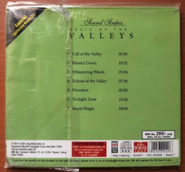 SOUND SCAPES MUSIC OF THE VALLEYS - Hari Prasad Chaurasia & Shiv Kumar Sharma Instrumental Audio Cd - Image 2