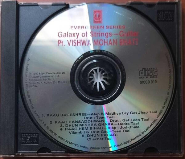 EVERGREEN SERIES GALAXY OF STRINGS - PT. Vishwa Mohan Bhatt Instrumental Audio Cd - Image 2