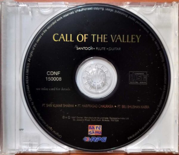 CALL OF THE VALLEY - Shiv Kumar Sharma & Hariprasad Chaurasia Classical Instrumental Audio Cd - Image 2