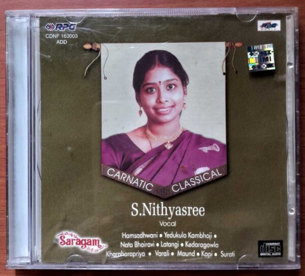 S. NITHYASREE CARNATIC CLASSICAL VOCAL - Classical Carnatic Vocal Audio Cd