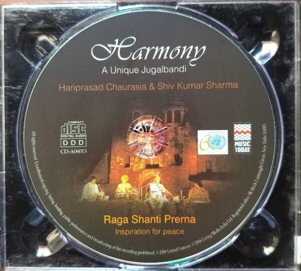 HARMONN A UNIQUE JUGALBANDI - Hariprasad Chaurasia & Shiv Kumar Sharma Instrumental Audio Cd - Image 2