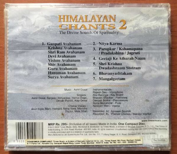HIMALAYAN CHANTS 2 - The Divine Sounds Of Spirituality Devotional Audio Cd (FACTORY SEALED PACK) - Image 2